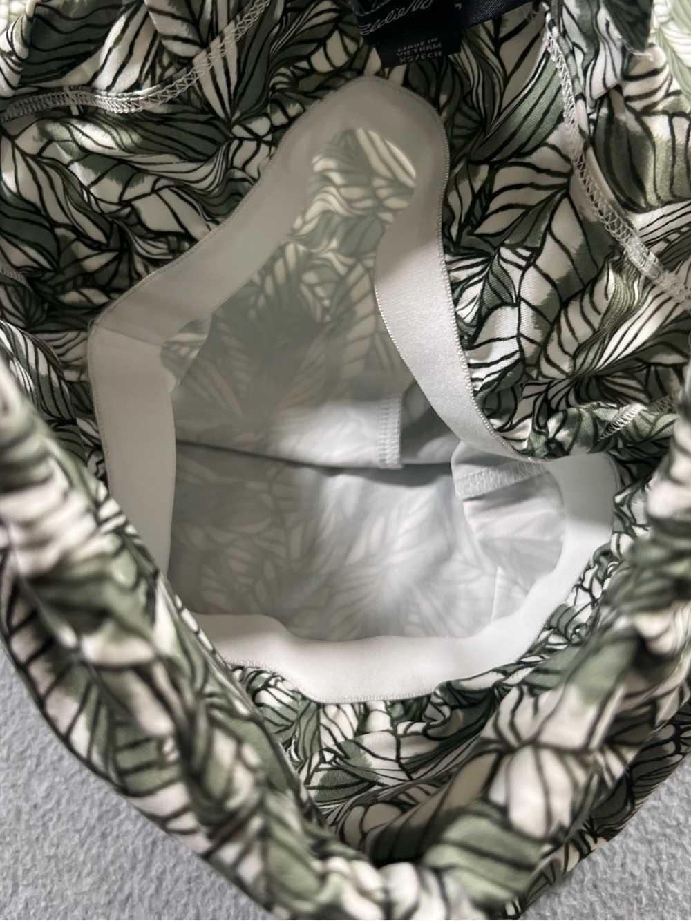 Eddie Bauer Harmony Active Dress Moisture Wick Built-In Bra Green Palm Print XS - Picture 9 of 11